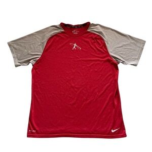Nike Dri-fit men’s red grey tee shirt size L